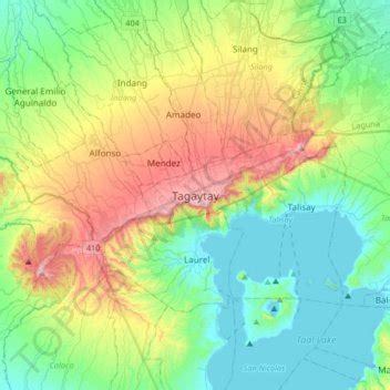 tagaytay city elevation|Tagaytay topographic map, elevation, terrain.